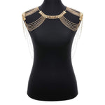 DOTASI Hot Lady Tassels Link Harness Necklace Jewelry Body Shoulder Necklace Body Chain