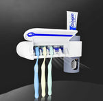 AUTOMATIC DISPENSER TOOTHPASTE 2 IN 1 UV LIGHT ULTRAVIOLET TOOTHBRUSH STERILIZER