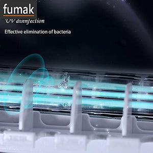 fumak Toothbrush Holder - 2 in 1 UV Light Ultraviolet Toothbrush Sterilizer Toothbrush Holder Automatic Toothpaste Squeezers Dispenser Home Bathroom Set (2)