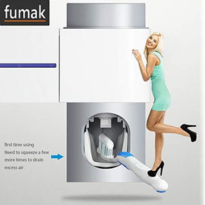 fumak Toothbrush Holder - 2 in 1 UV Light Ultraviolet Toothbrush Sterilizer Toothbrush Holder Automatic Toothpaste Squeezers Dispenser Home Bathroom Set (2)