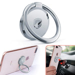 Phone Ring Holder Finger Kickstand - FITFORT 360° Rotation Metal Ring Grip for Magnetic Car Mount Compatible with Phone Xs Max XR X 8 7 6 6s Plus Galaxy S8 S7 All Smartphone-Silver