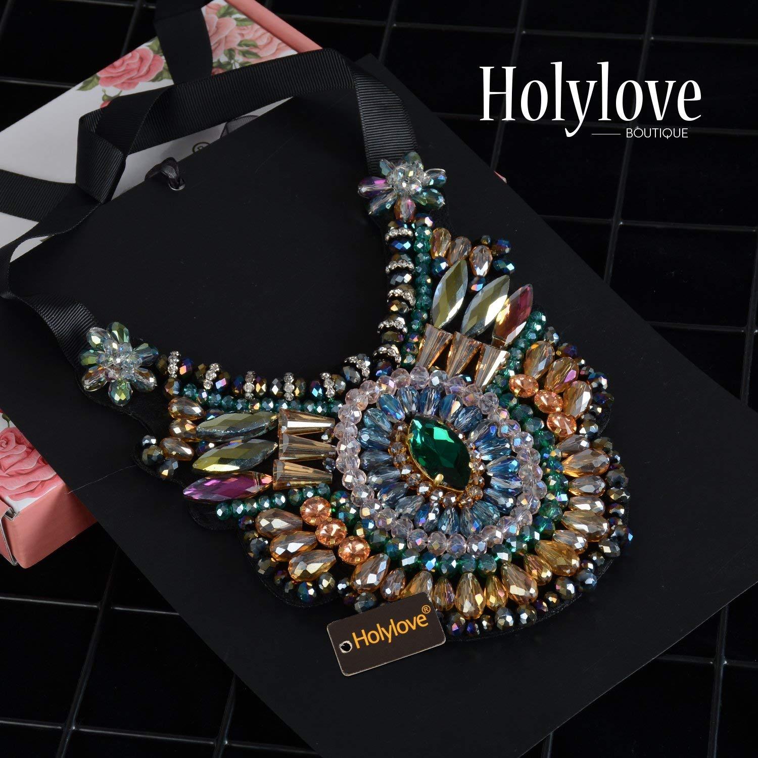 Holylove 3 Designs Statement Necklace Costume Jewelry Fashion Large Jewelry 1 PC with Gift Box