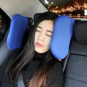 Adjustable Car Seat Headrest Travel Rest Neck Pillow Auto Head Support Nap Sleep Both Side Cushion for Kids Children Adults