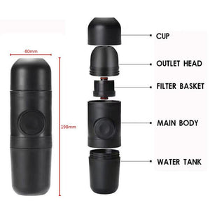 Mini Coffee Machine Manual Coffee Maker Portable Pressure Espresso Coffee Maker Handheld Espresso Maker for Home Traveller