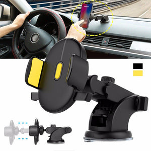 Universal Car Phone Holder Bracket Auto Interior Adjustable Automatically Locking Phone Holder Mount Windshield Accessories 