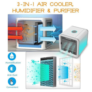 USB Artic Air Cooler Fan Personal Space Cooler Portable Desk Fan Mini Air Conditioner Device Cool Soothing Wind For Home Office 