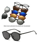 5 in 1 Polarized Magnetic Clip-on Sunglasses