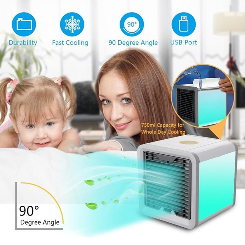 USB Artic Air Cooler Fan Personal Space Cooler Portable Desk Fan Mini Air Conditioner Device Cool Soothing Wind For Home Office 