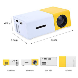 Salange YG300 LED Projector 600 lumen 3.5mm Audio 320x240 Pixels YG-300 HDMI USB Mini Projector Home Media Player