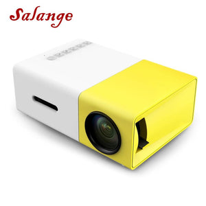 Salange YG300 LED Projector 600 lumen 3.5mm Audio 320x240 Pixels YG-300 HDMI USB Mini Projector Home Media Player