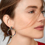 JURAN Colorful Square Crystal Statement Earrings 2018 new arrival Fashion Jewelry ethnic Big Rhinestone earrings for women 