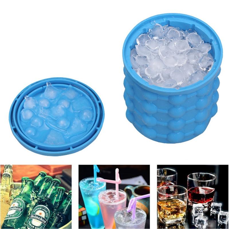 Magic Ice Cube Maker The Revolutionary Space Saving Silicone Ice Cube Maker Ice 2018 New Kitchen Tools Dropship