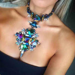 2018 Summer Geometric Fashion Crystal Choker Necklace Women Wedding Boho Statement Necklace Custom Chocker Jewelry Wholesale