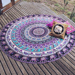 Round Yoga Tapestry-pur-wish