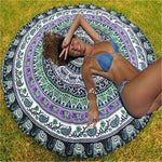 Round Yoga Tapestry-pur-wish