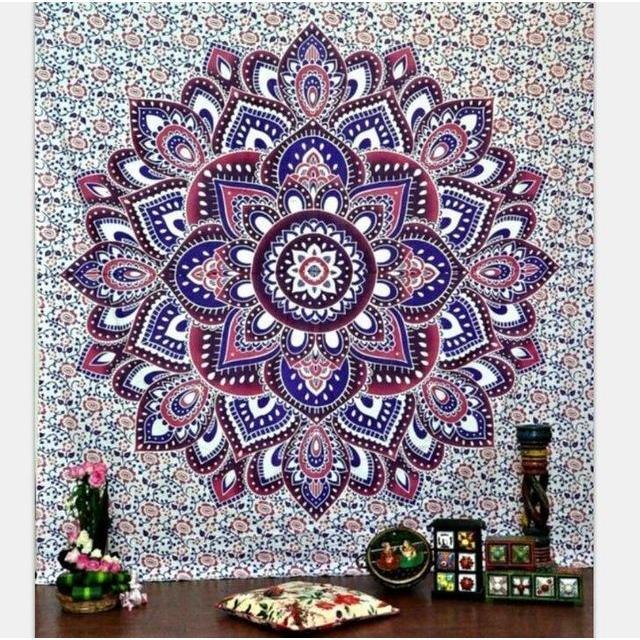 Mandala Yoga Tapestry-pur-wish