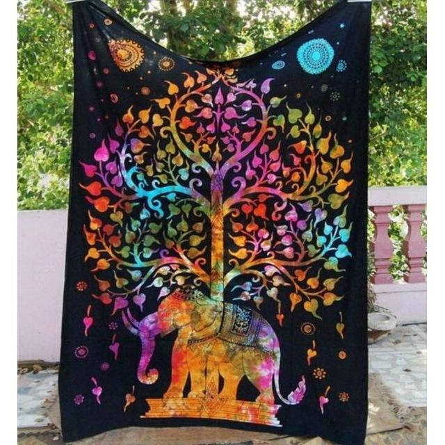 Mandala Yoga Tapestry-pur-wish