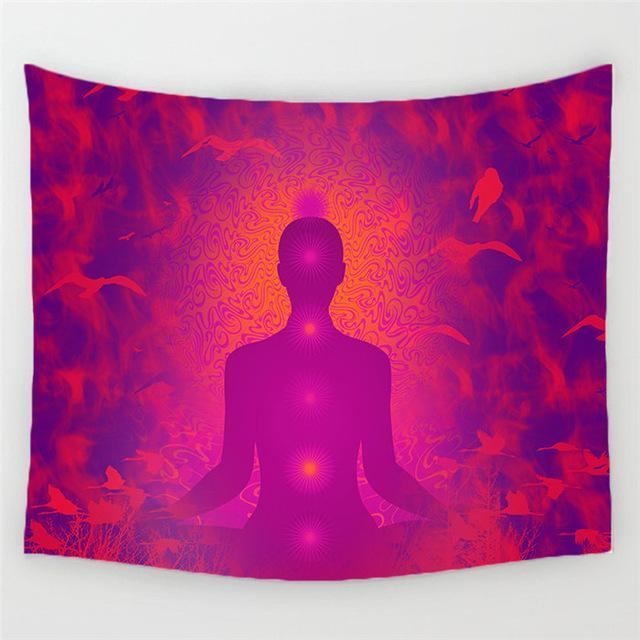 Indian Yoga Tapestry-pur-wish