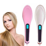 Electric Brush Fast Hair Straightener-pur-wish