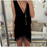 Irregular Sexy Deep V-Neck BEACH COVER UPS