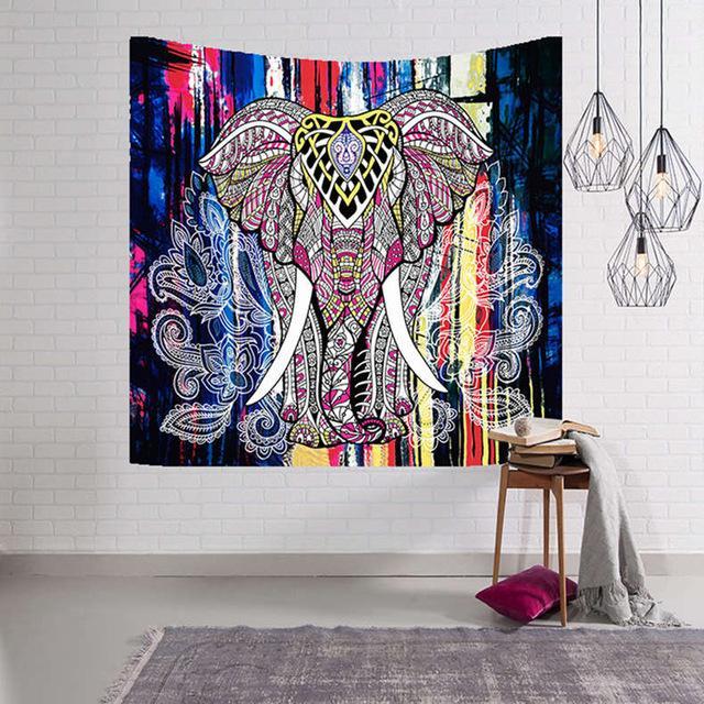 Large Indian Mandala Yoga Tapestry-pur-wish