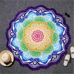 Indian Yoga Round Tapestry-pur-wish