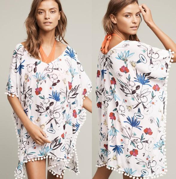 Seafolly Botanica Botanical Kaftan - White