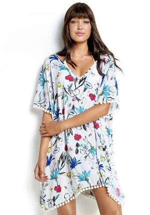 Seafolly Botanica Botanical Kaftan - White