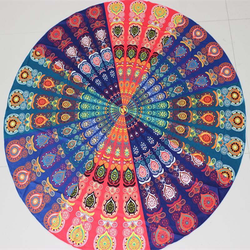 Round Yoga Tapestry-pur-wish