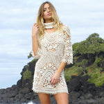 Sexy crochet beach dress women