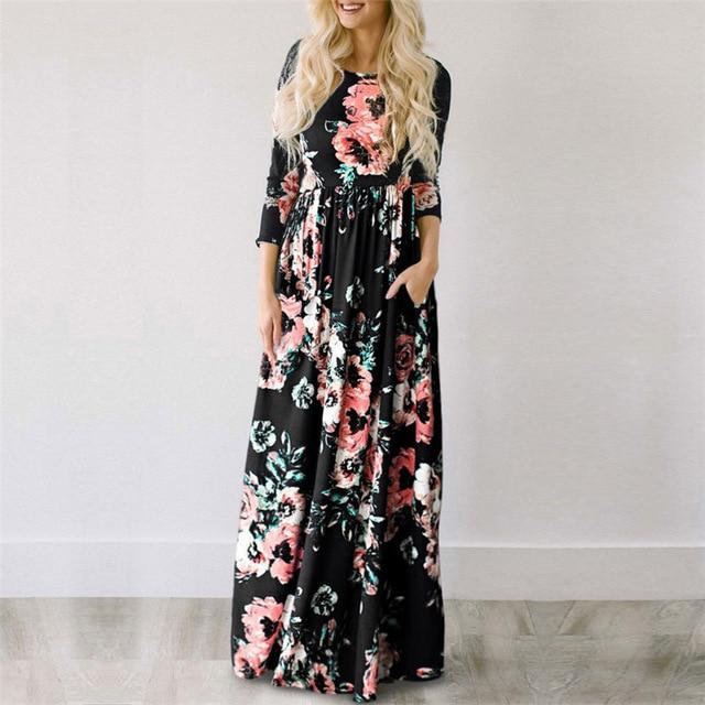 Floral Print Maxi Dress