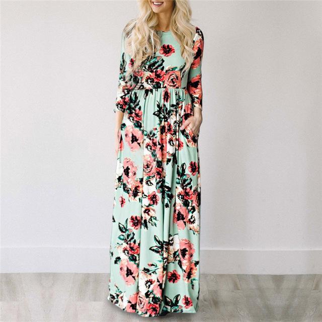 Floral Print Maxi Dress