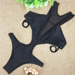 2019 Monokini High Neck Trikini Bandage Swimwear