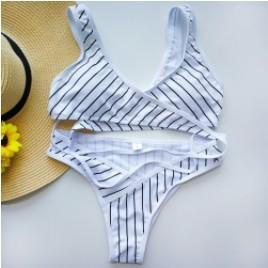 2019 Sexy stripe Cross Bikinis